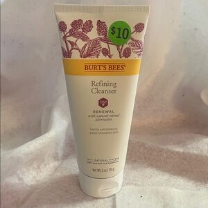 Burt's Bees Refining Cleanser - White and Yellow with Purple Accents